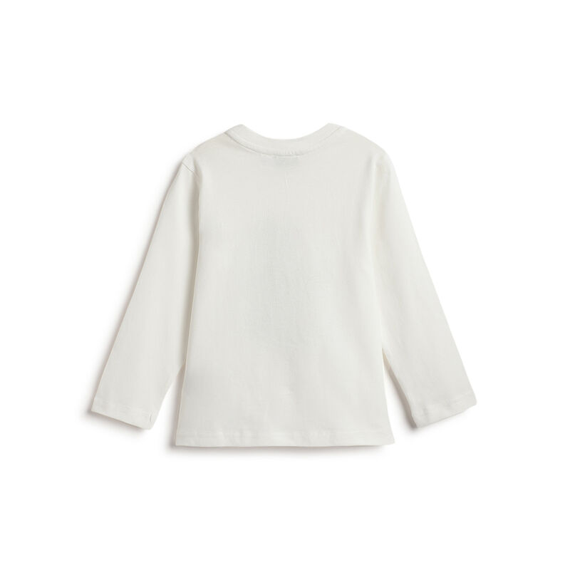 Boys White Graphic Printed Long Sleeve T- Shirt image number 1
