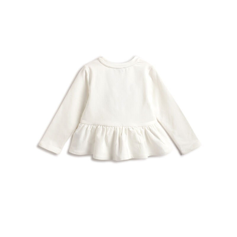 Girls White Top with Black  Legging image number 1