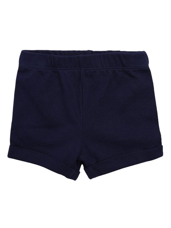 Boys White & Blue Printed Polo with Short Pants image number 4