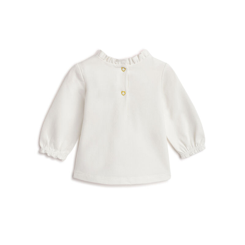 Girls White Embellished Long Sleeve T- Shirt image number 1