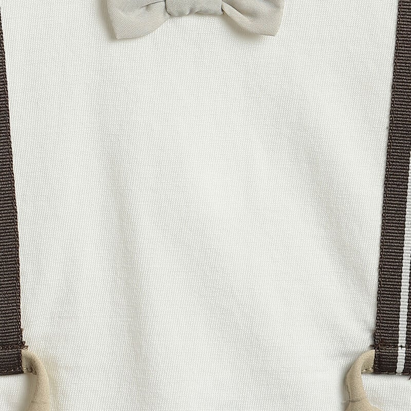 Boys Cream Embellished T-shirt with Long Trouser image number 8