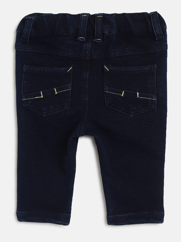 Boys Dark Blue Long Knitted Trouser image number null