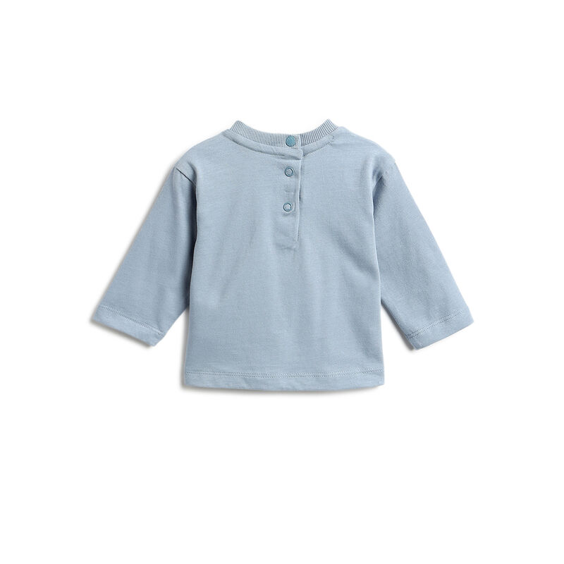 Girls Blue and Beige Embellished Smock with Leggings image number 1
