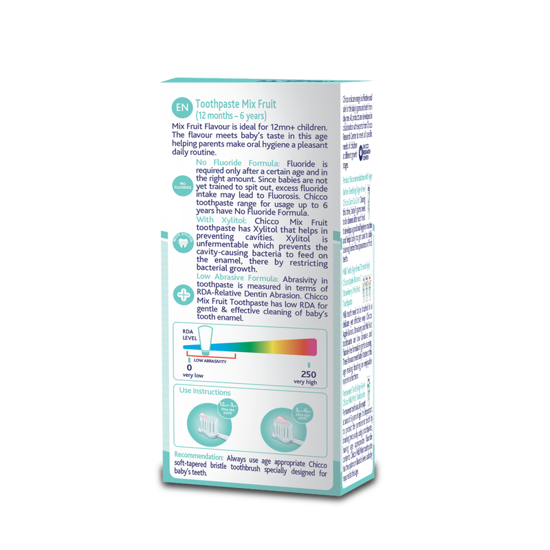 Tooth Paste Mix Fruit No Fluoride (1Y-6Y)  (50g) image number 2