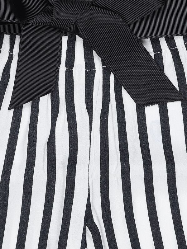Black And White Striped Trousers- Relaxed Fit image number 1