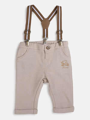 Boys Medium Natural Long Knitted Trouser