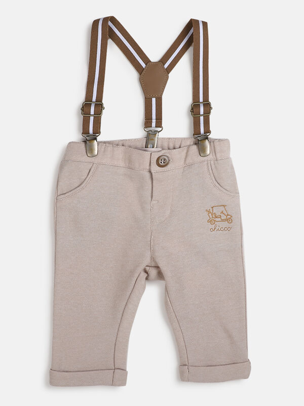 Boys Medium Natural Long Knitted Trouser image number null