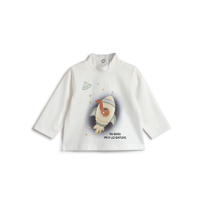 Boys White Graphic Printed Long Sleeve T- Shirt image number 0