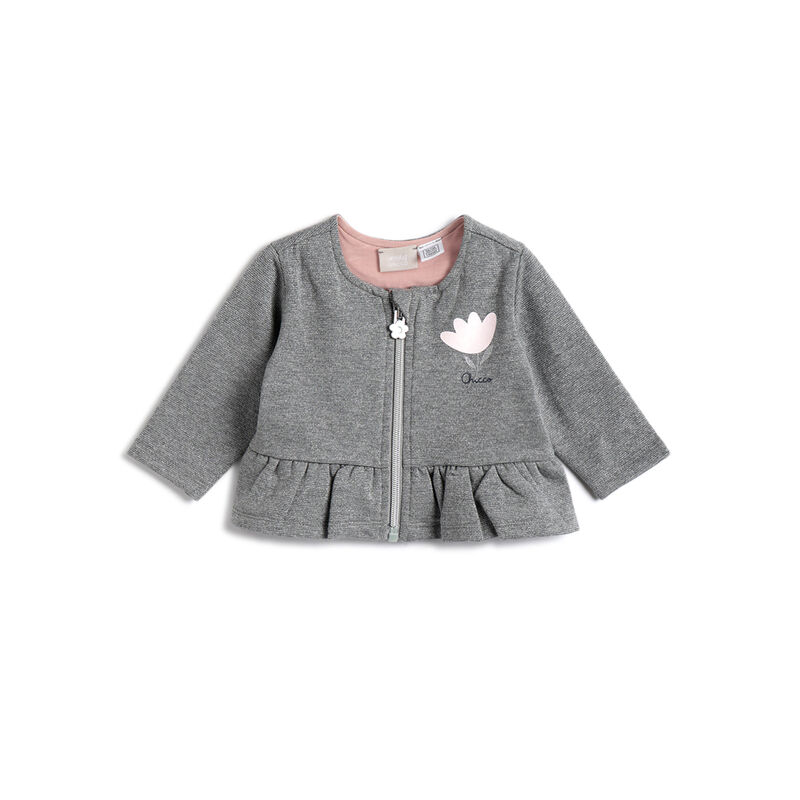 Girls Grey Printed Sweatshirt image number 0