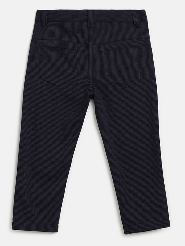 Boys Medium Blue Long Knitted Trouser image number null
