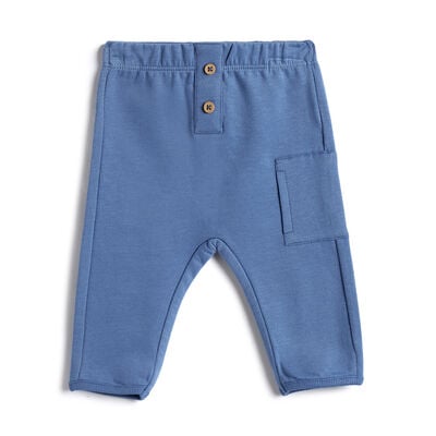 Boys Blue Solid Joggers