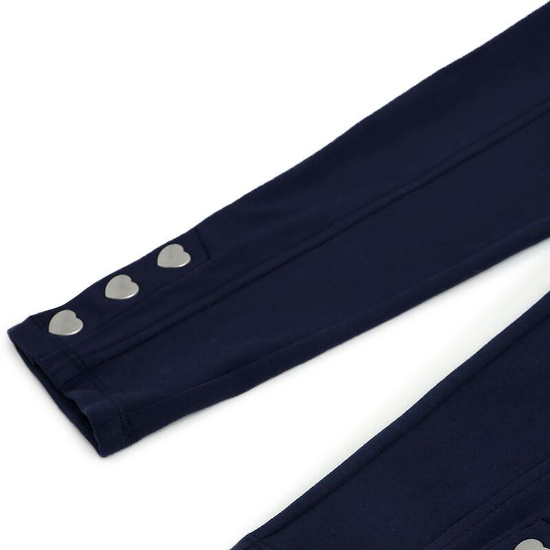 Girls Navy Solid Leggings image number 3