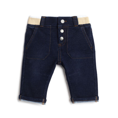 Boys Dark Blue Solid Trousers
