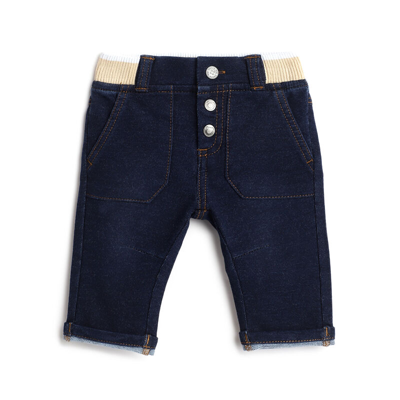 Boys Dark Blue Solid Trousers image number 0