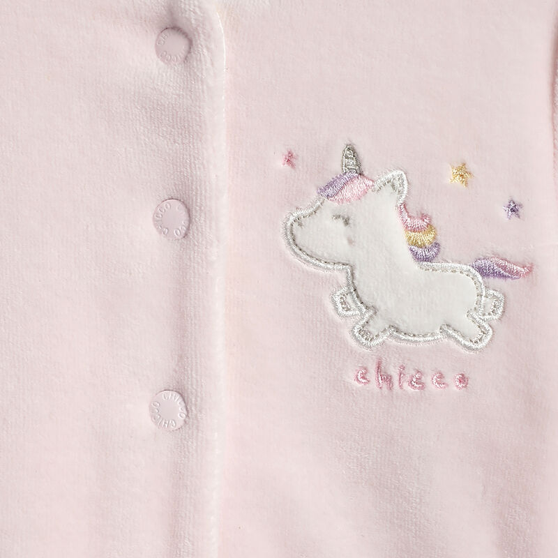 Girls Pink Embroidered Cardigan image number 3