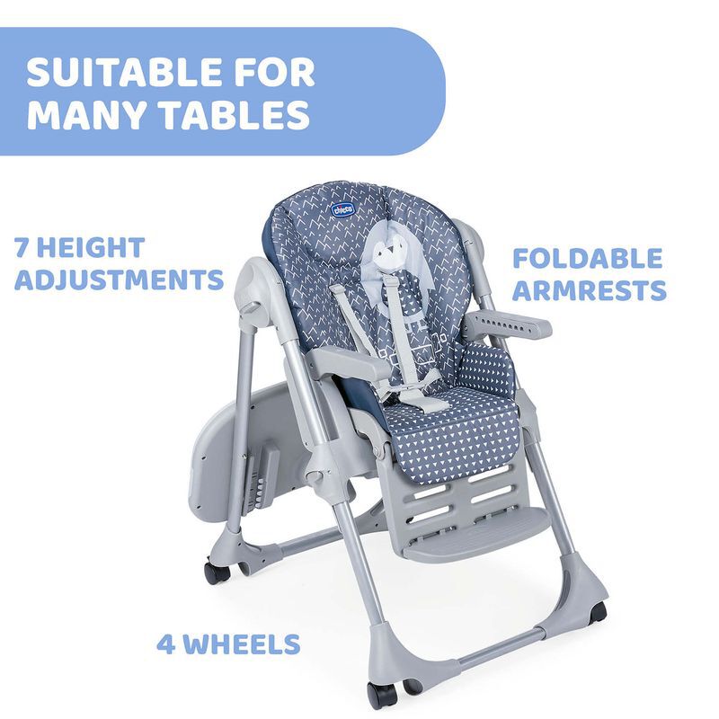 Polly Easy Highchair (Pinguin, Blue) image number 3