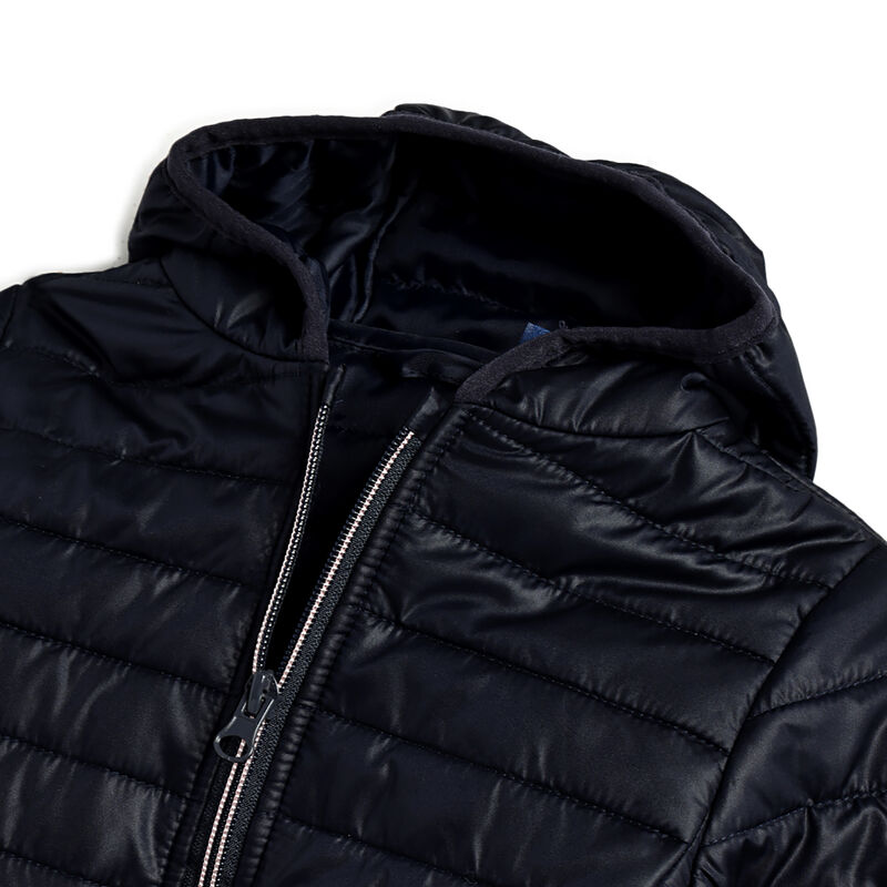 Boys Dark Blue Solid Jacket image number 3
