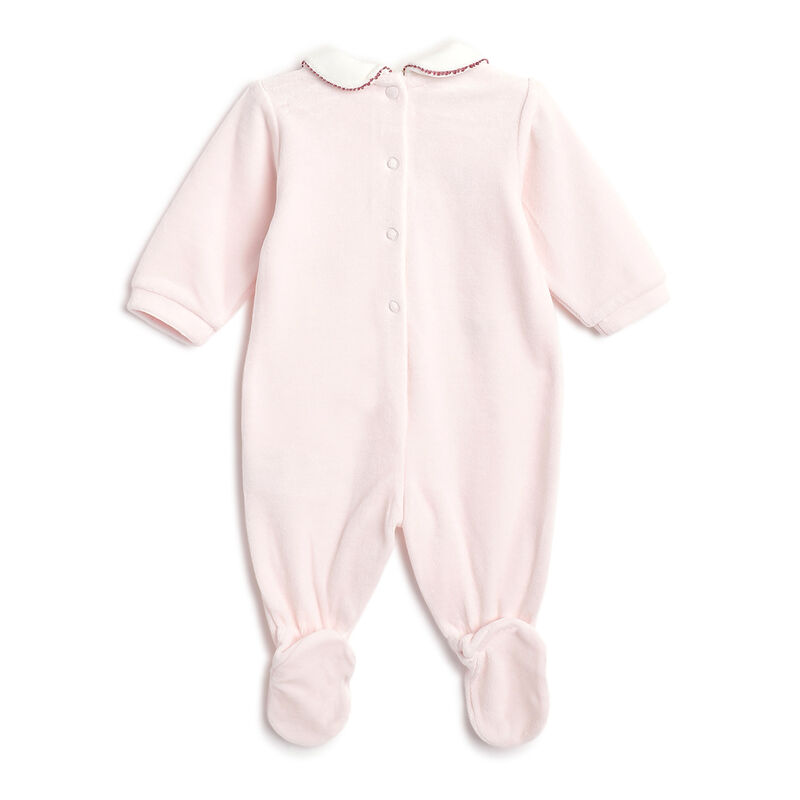 Girls Light Pink Embellished Leg Opening Babysuit image number 1