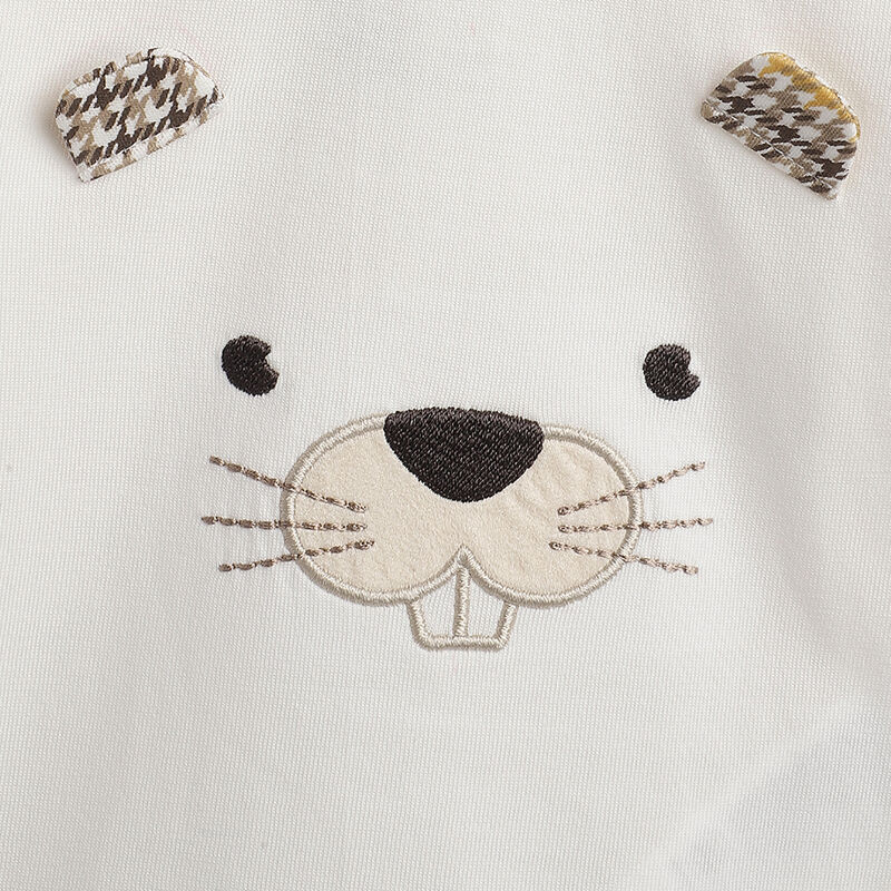 Boys White Applique Long Sleeve T- Shirt image number 4