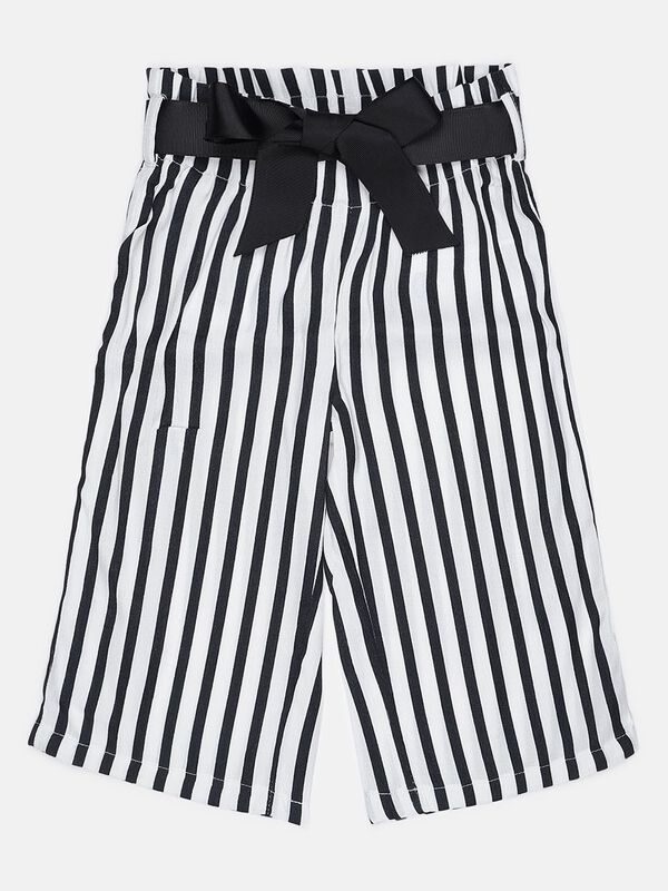 Black And White Striped Trousers- Relaxed Fit image number 2