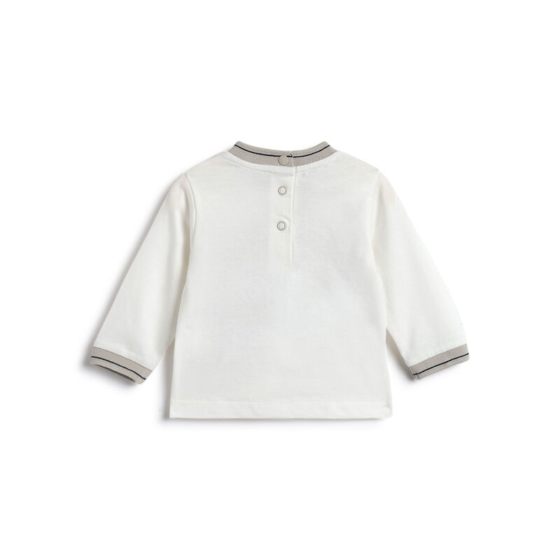 Boys White Embellished Long Sleeve T- Shirt image number 1