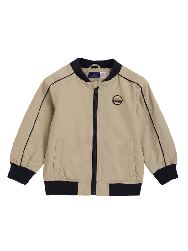 Boys Light Natural Solid Jacket image number 0