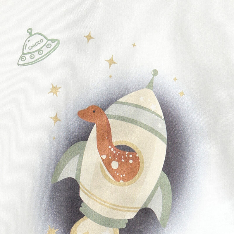 Boys White Graphic Printed Long Sleeve T- Shirt image number 4