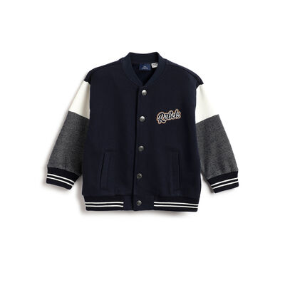 Boys Dark Blue Colorblocked Sweatshirt