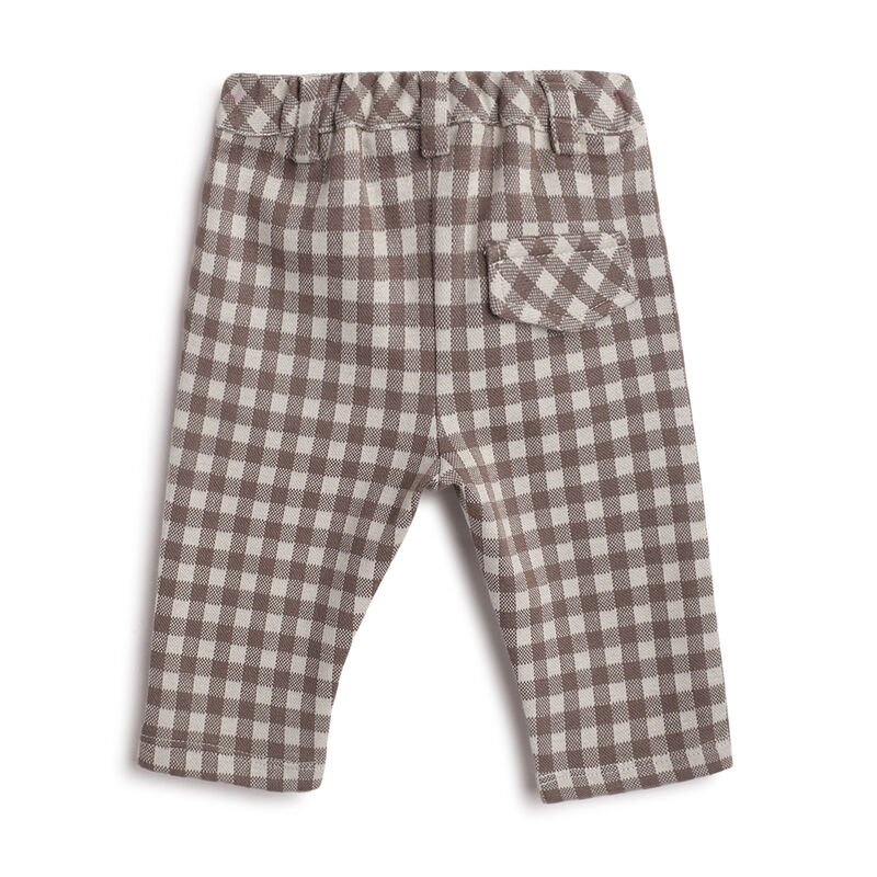 Boys White and Brown Applique T-shirt with Long Trouser image number 3