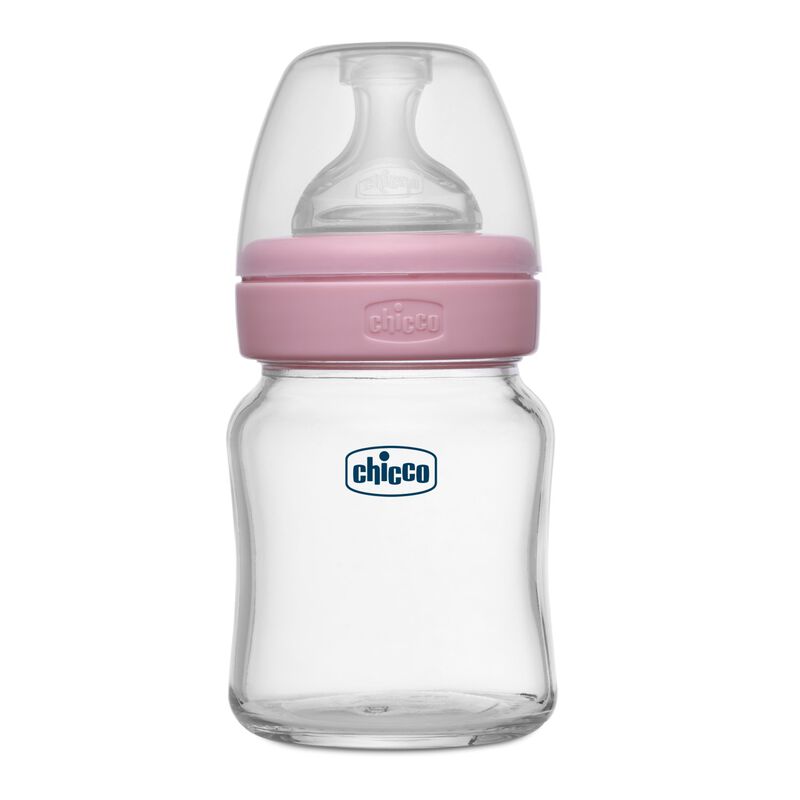 Well-Being Glass Feeding Bottle (120ml, Slow Flow) (Pink) image number 0