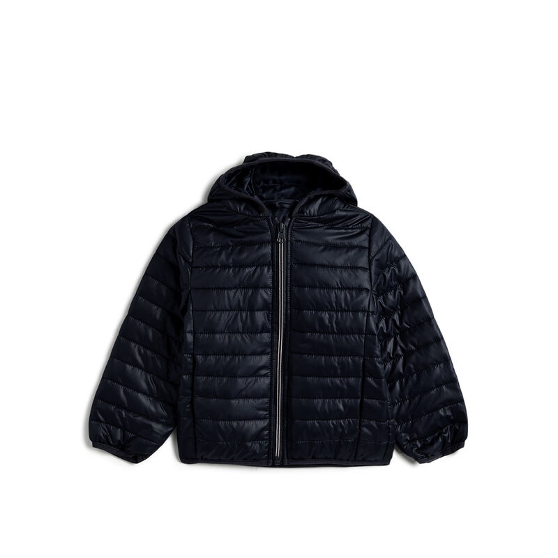 Boys Dark Blue Solid Jacket image number 1