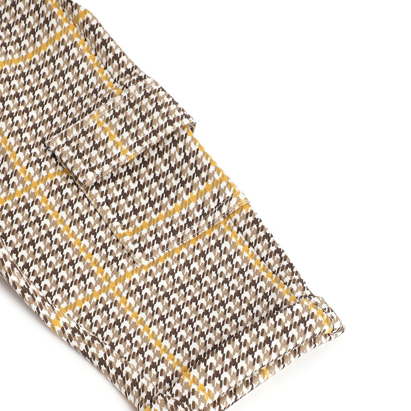 Boys Brown Checked Trousers image number 3