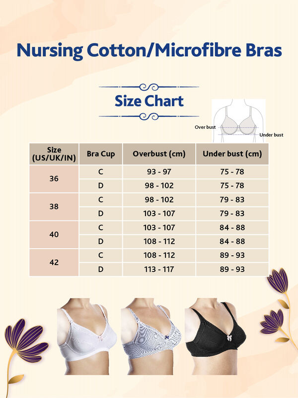 Microfibre Nursing Bra (Black) (D90)