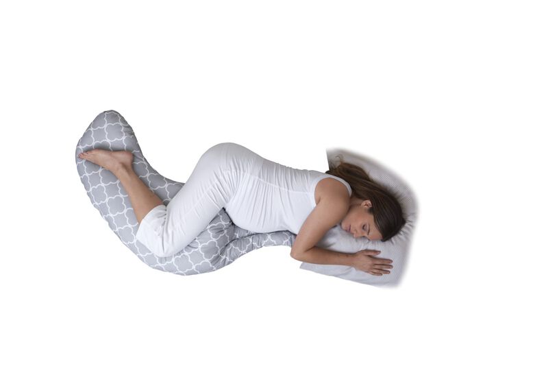 Boppy Total Body Pregnancy Pillow (Glacier, Grey) image number null