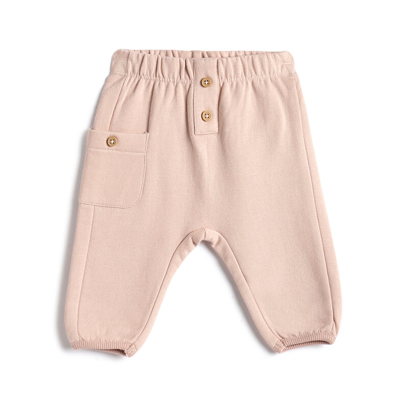 Girls Light Pink Solid Joggers image number 0