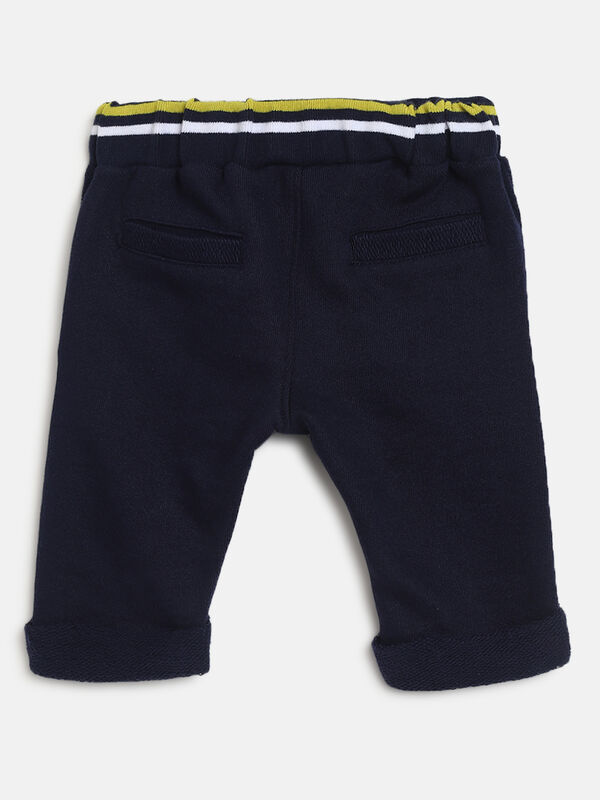Boys Medium Blue Long Woven Trouser image number null