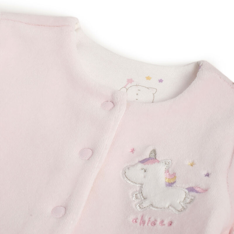 Girls Pink Embroidered Cardigan image number 2