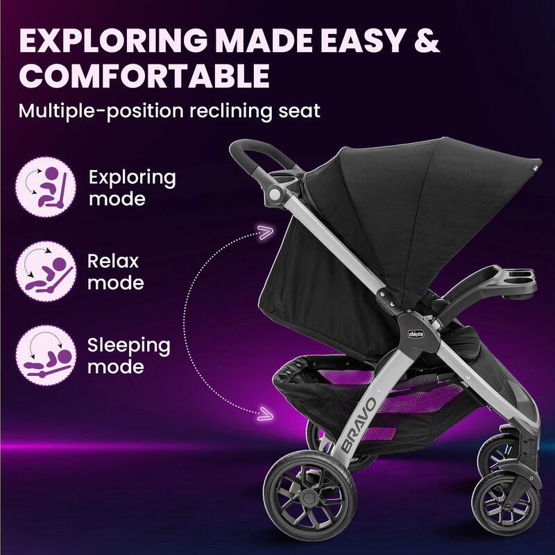 Bravo Quick Fold stroller (Black) image number 4