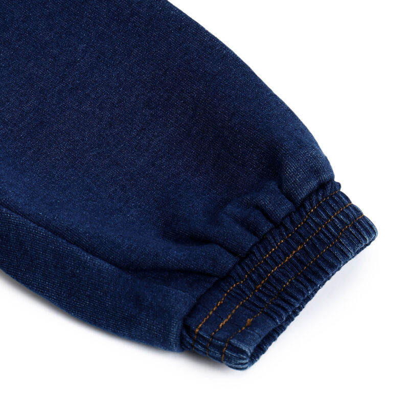 Girls Dark Blue Solid Trousers image number 4