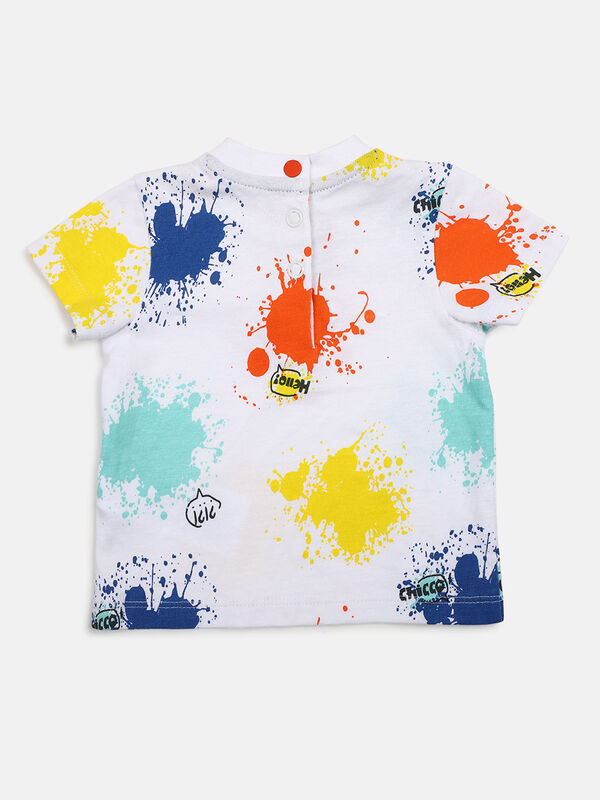 Boys White Short Sleeve Knitted T- Shirt image number null