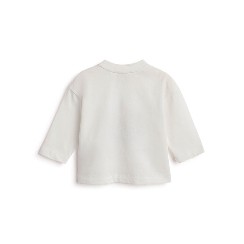 Boys White Embellished Long Sleeve T- Shirt image number 1