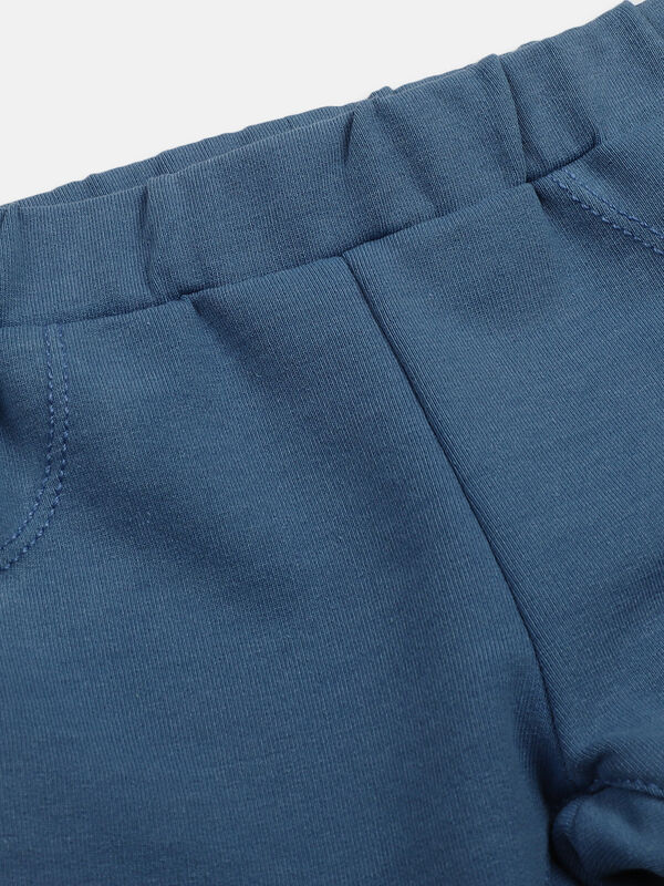 Girls Medium Light Blue Long Knitted Trouser image number null