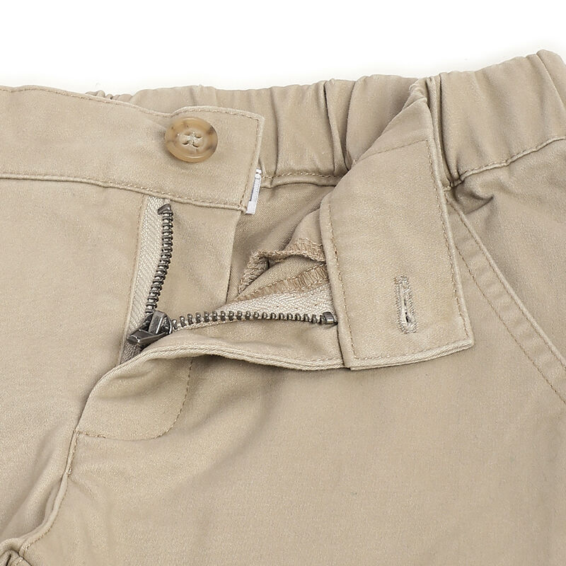 Boys Beige Solid Trousers image number 2