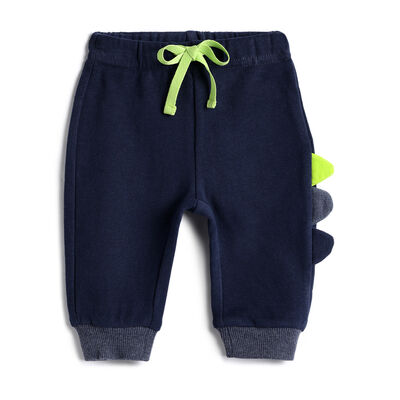 Boys Dark Blue Solid Joggers