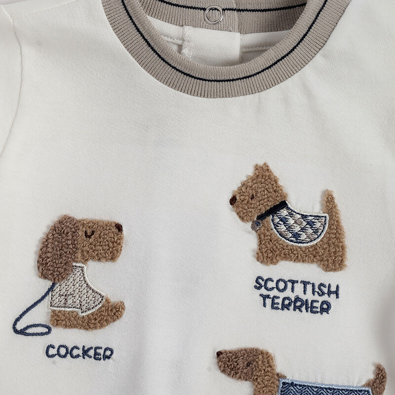 Boys White Embellished Long Sleeve T- Shirt image number 4