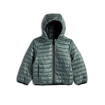 Boys Green Solid Jacket