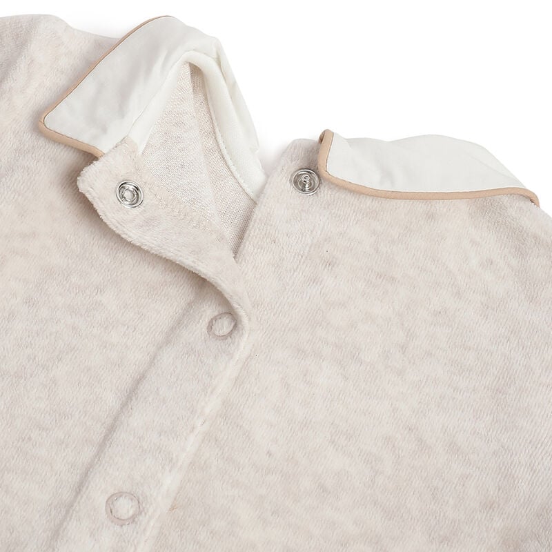Boys Beige Embroidered Smock with Leggings image number 5