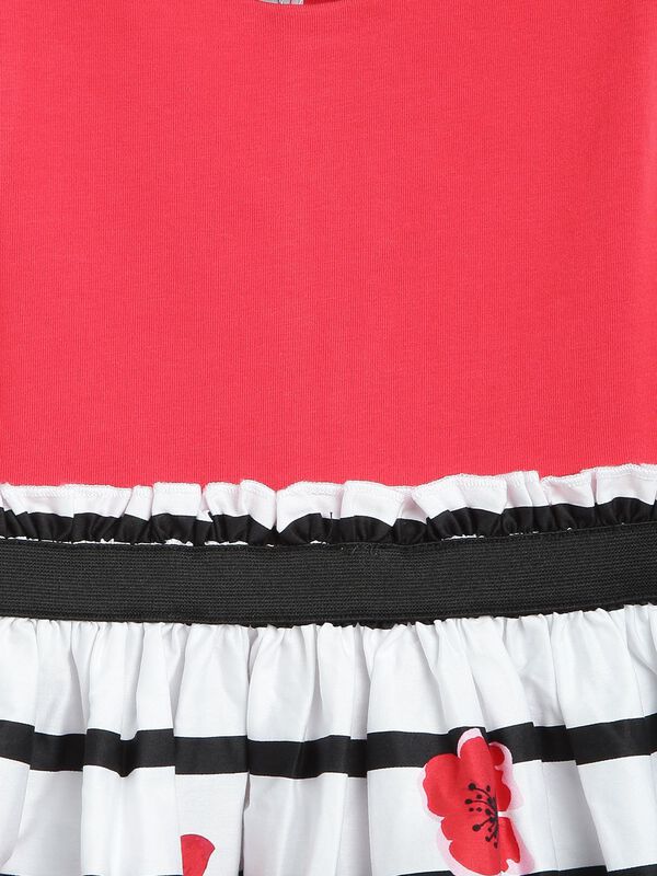 Red And White Sleeveless Dress image number null