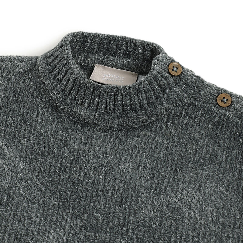Boys Grey Solid Pullover image number 2