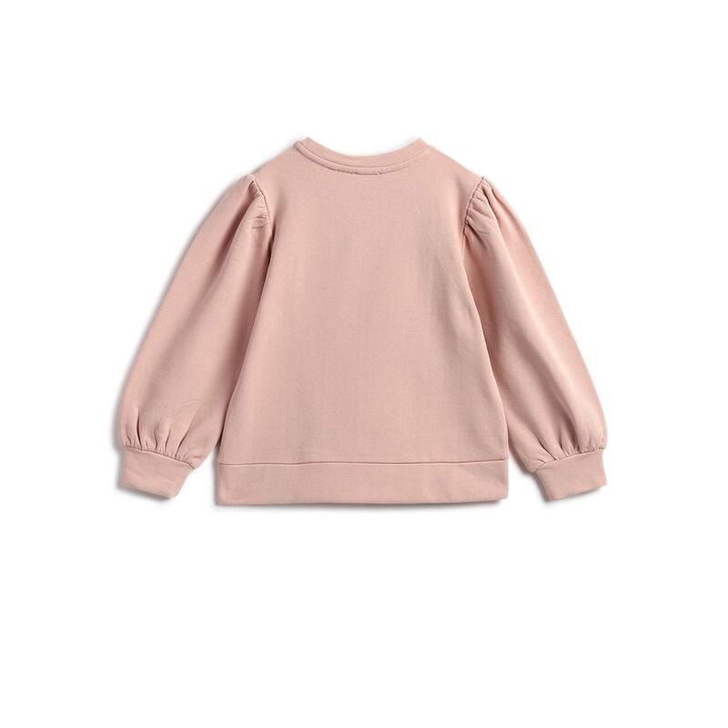 Girls Pink Sweatshirt with Checked Long Trouser image number 1